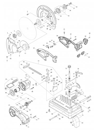 Vue éclatée Makita DLW140#01