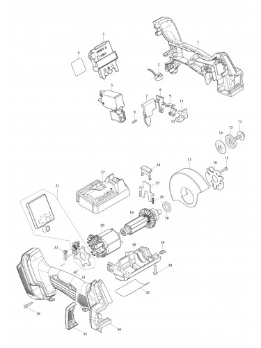 Vue éclatée Makita DMC300#01