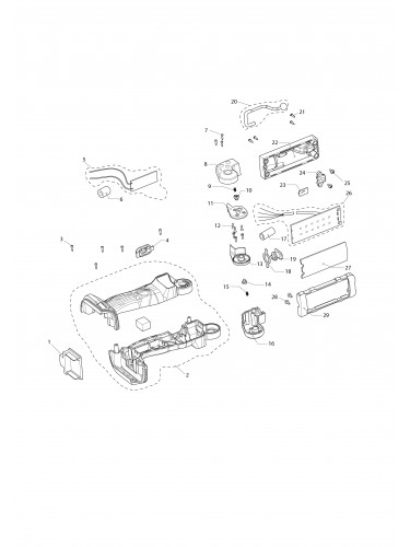 Vue éclatée Makita DML801#01
