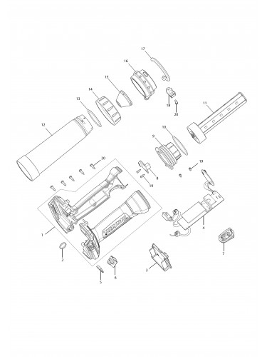 Vue éclatée Makita DML807#01
