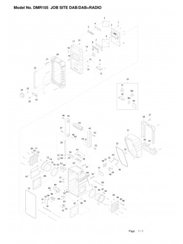 Vue éclatée Makita DMR105#01