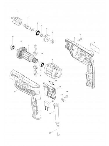 Vue éclatée Makita DP2010#01