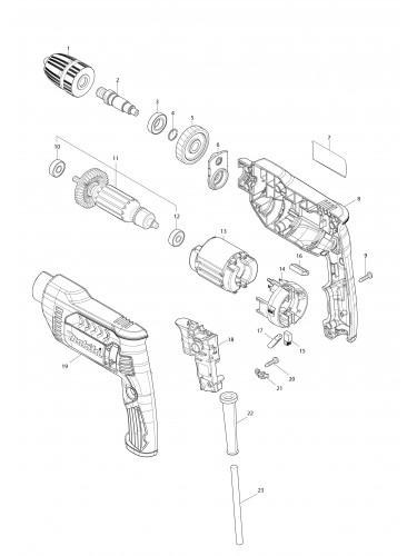 Vue éclatée Makita DP4021#01
