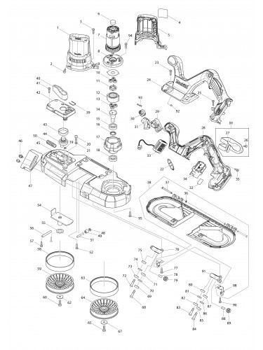 Vue éclatée Makita DPB182#01