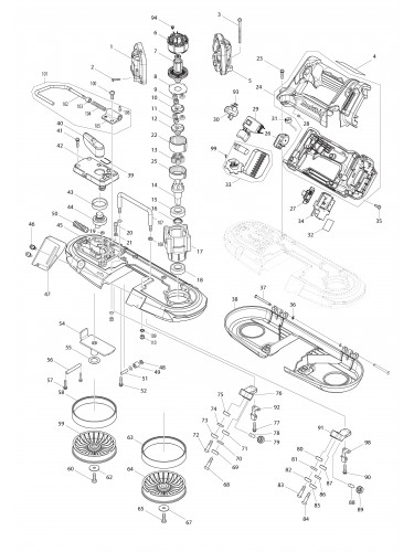 Vue éclatée Makita DPB183#01