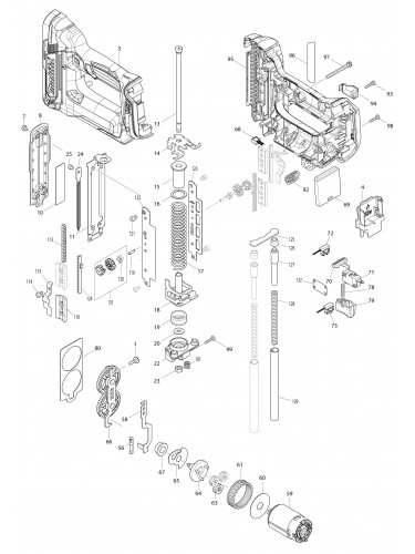 Vue éclatée Makita DPT353#01