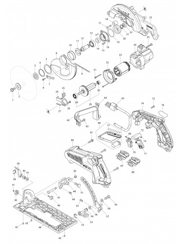 Vue éclatée Makita DRS780#01