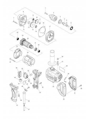 Vue éclatée Makita DS4011#01