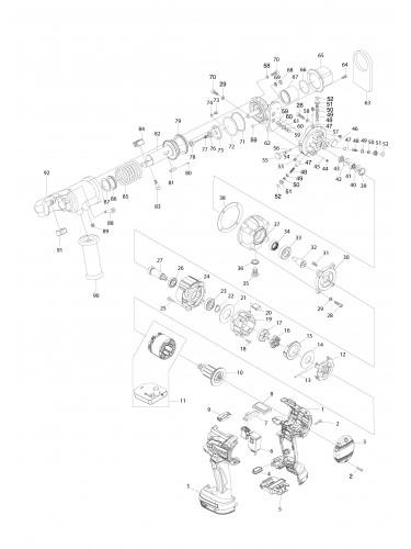 Vue éclatée Makita DSC121#01
