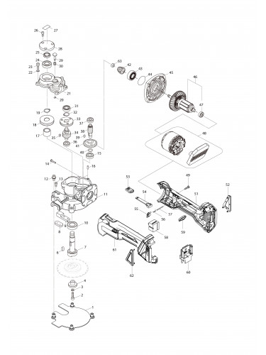 Vue éclatée Makita DSC250#01