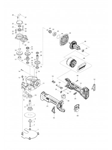 Vue éclatée Makita DSC251#01