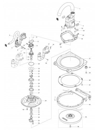 Vue éclatée Makita DSL800#01