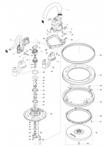 Vue éclatée Makita DSL801#01