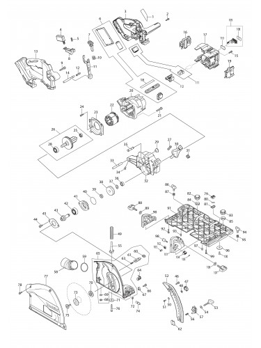 Vue éclatée Makita DSP601#01