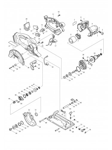 Vue éclatée Makita DSS501#01
