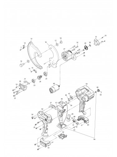 Vue éclatée Makita DTC102#01