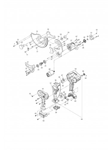 Vue éclatée Makita DTC103#01