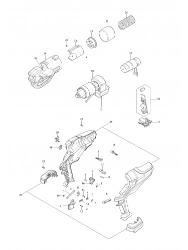 Vue éclatée Makita DTC301#01