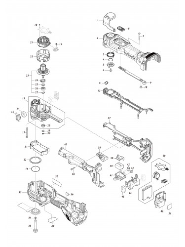 Vue éclatée Makita DTM52#01