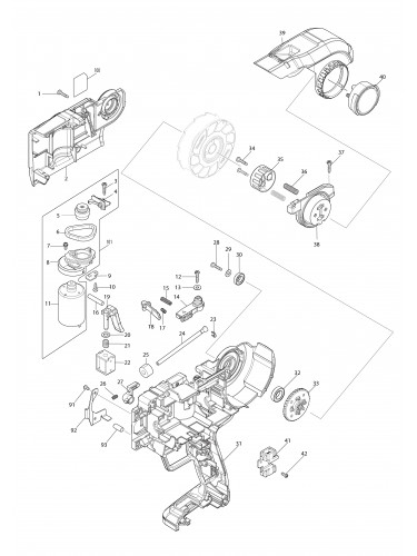 Vue éclatée Makita DTR180#01