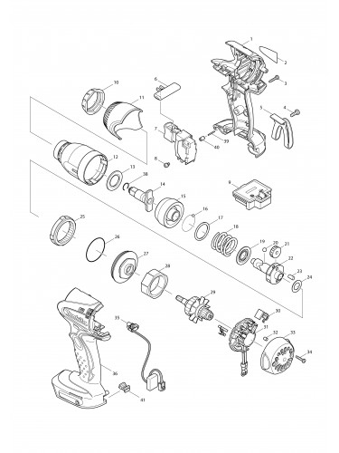 Vue éclatée Makita DTW152#01