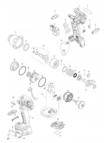 Vue éclatée Makita DTWA260#01