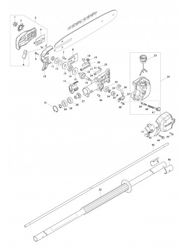 Vue éclatée Makita DUA300#01