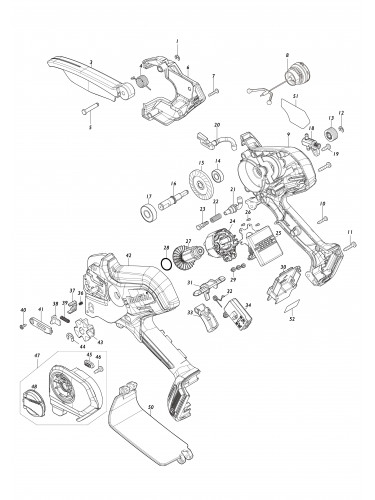 Vue éclatée Makita DUC101#01