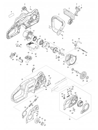 Vue éclatée Makita DUC307#01