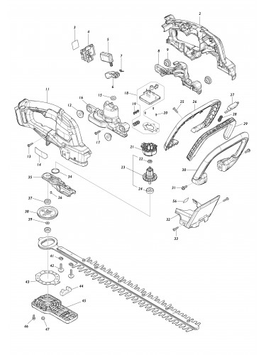 Vue éclatée Makita DUH506#01