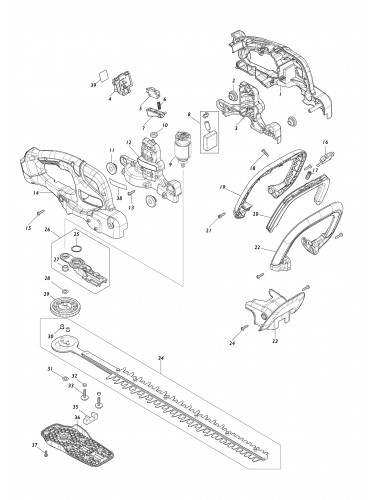 Vue éclatée Makita DUH507#01