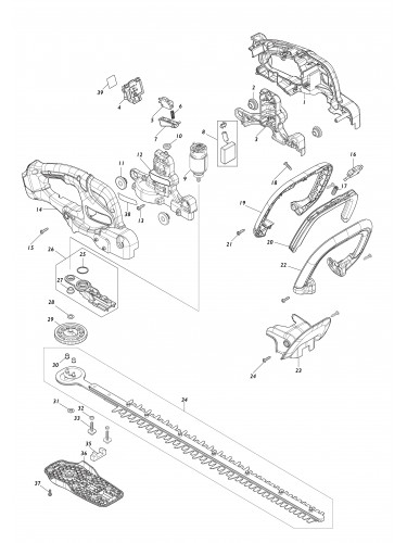 Vue éclatée Makita DUH607#01