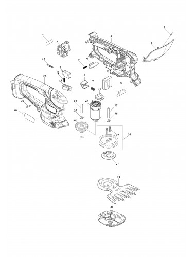 Vue éclatée Makita DUM111#01
