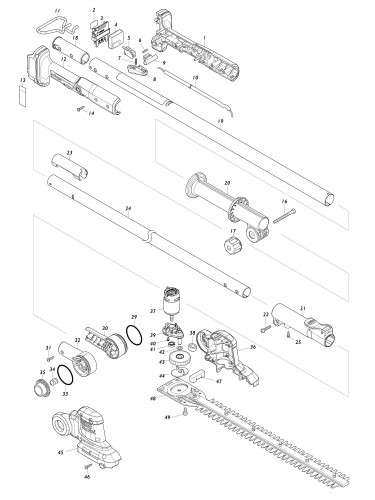 Vue éclatée Makita DUN461W#01