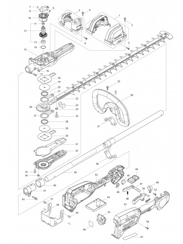 Vue éclatée Makita DUN600L#01