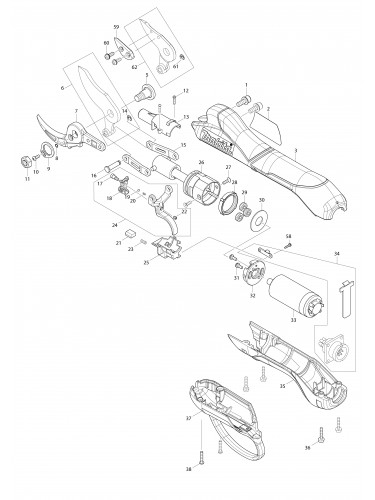 Vue éclatée Makita DUP361#01