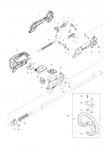 Vue éclatée Makita DUR182L#01