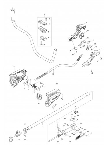 Vue éclatée Makita DUR188U#01