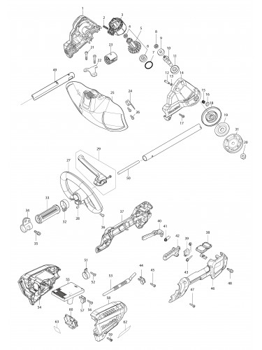Vue éclatée Makita DUR190L#01