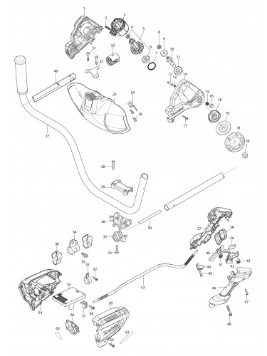 Vue éclatée Makita DUR190U#01