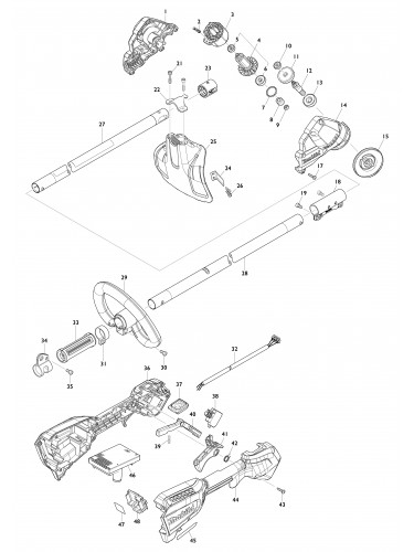 Vue éclatée Makita DUR192L#01