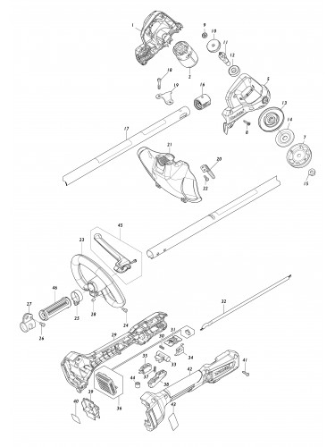 Vue éclatée Makita DUR194#01