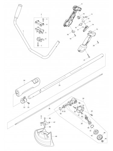 Vue éclatée Makita DUR361U#01