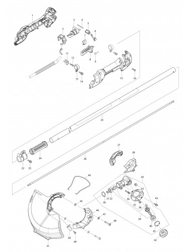 Vue éclatée Makita DUR362L#01