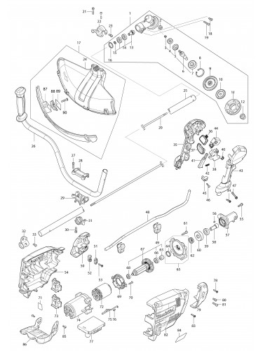 Vue éclatée Makita DUR369A#01