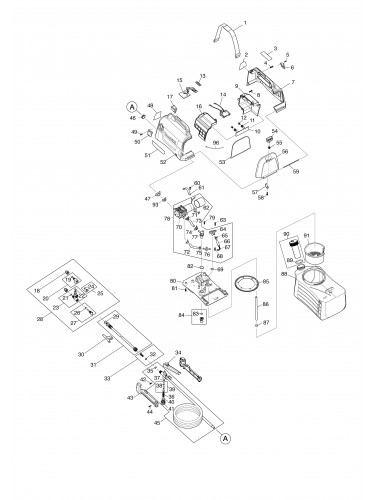 Vue éclatée Makita DUS054#01