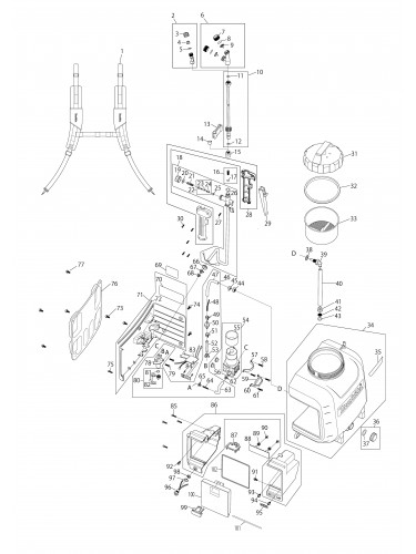 Vue éclatée Makita DUS108#01