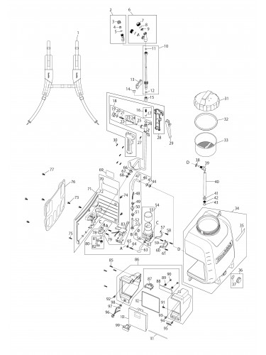 Vue éclatée Makita DUS158#01