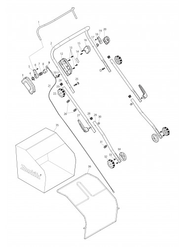 Vue éclatée Makita DUV320#01