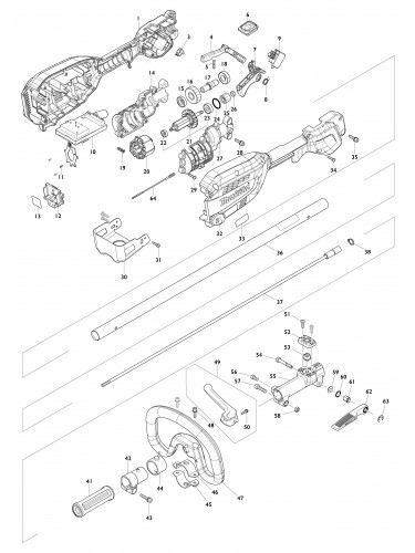 Vue éclatée Makita DUX18#01